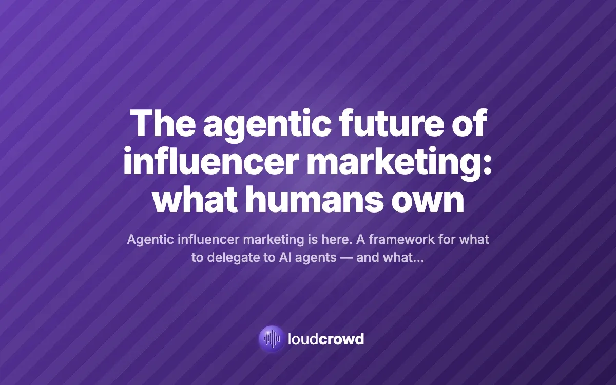 The agentic future of influencer marketing: what humans own