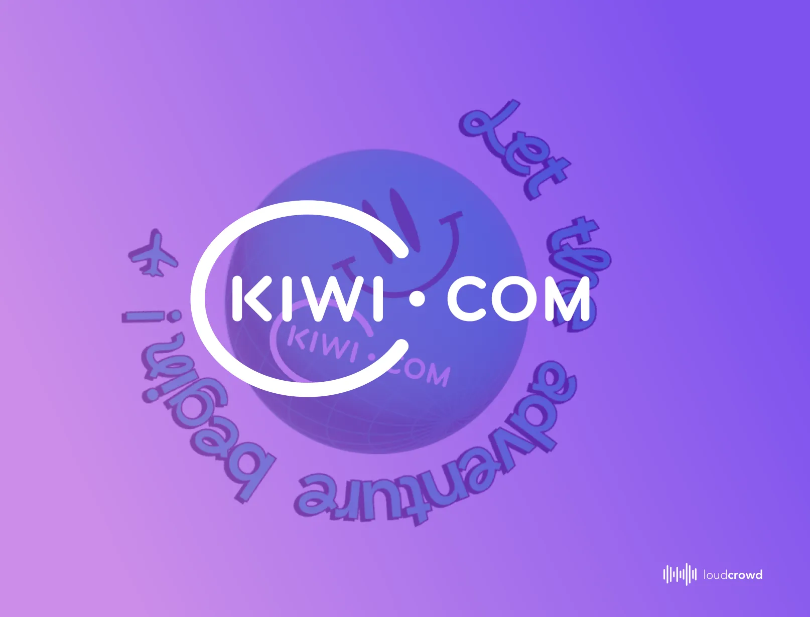Kiwi.com case-study title card with the Kiwi.com logo and the words "Let the adventure begin"