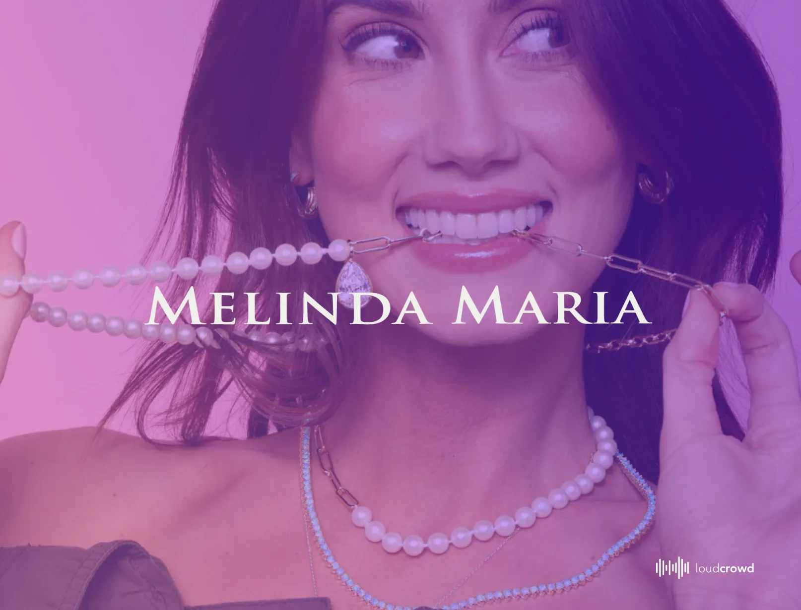 Melinda Maria branded title card for the case study with the Melinda Maria logo