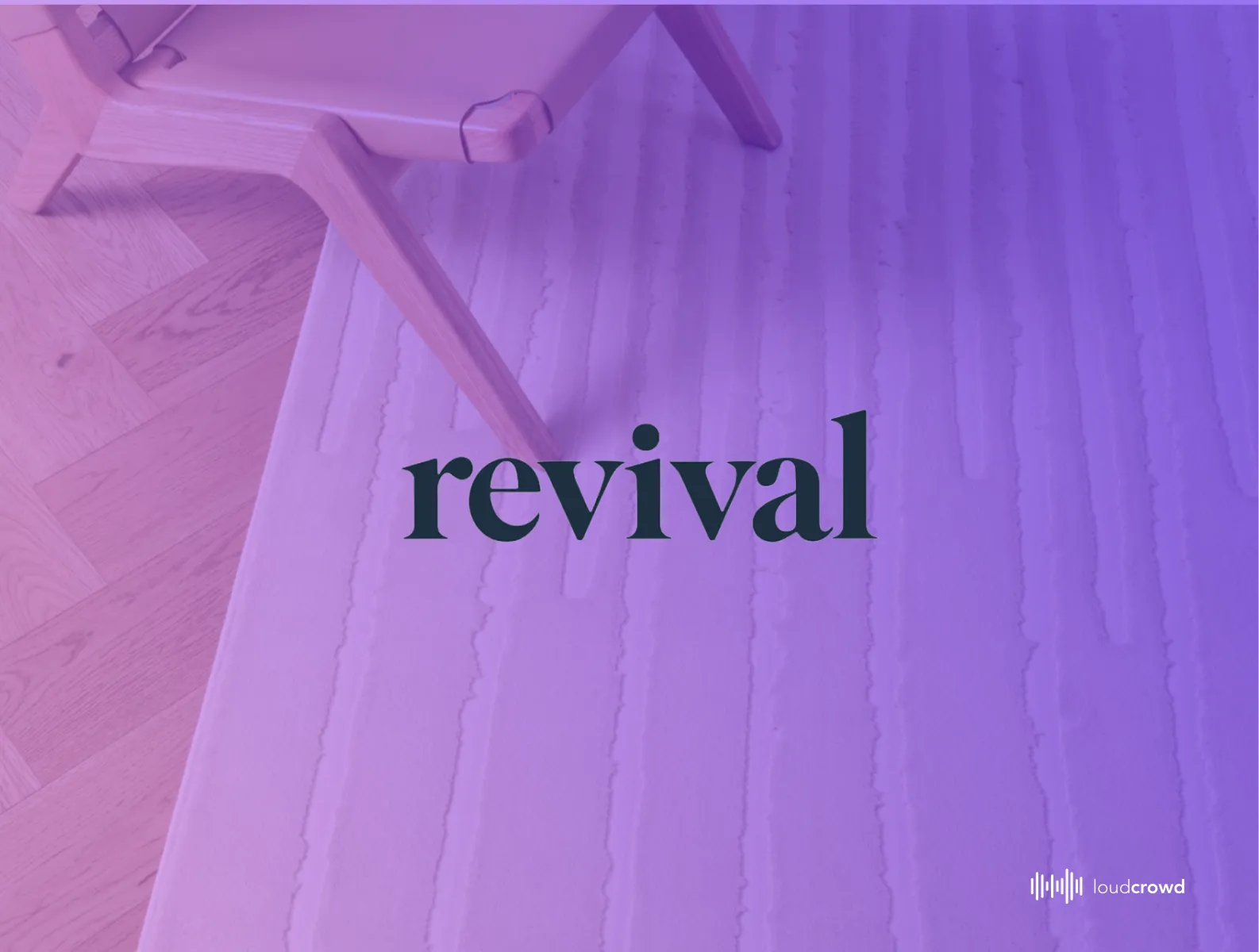 Revival Rugs branded title card for the case study with the Revival Rugs logo