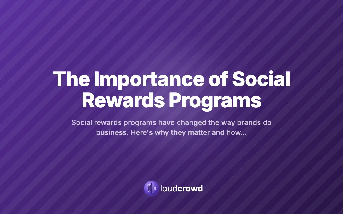 The Importance of Social Rewards Programs