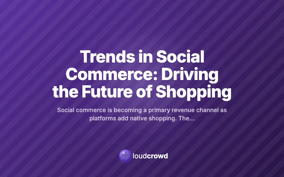 Trends in Social Commerce: Driving the Future of Shopping