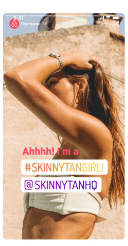 Skinny tan creator is excited about her influencer storefront