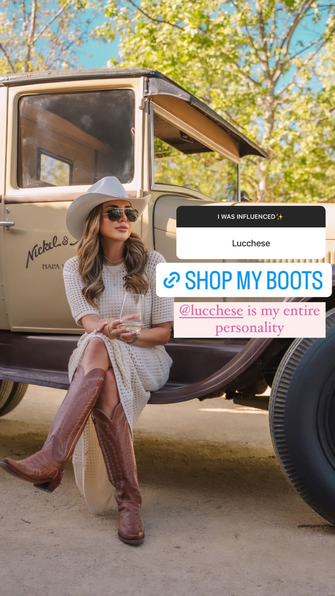 Influencer @therealmorganhale drives traffic to her Lucchese native storefront from social. Powered by LoudCrowd's creator commerce solutions.