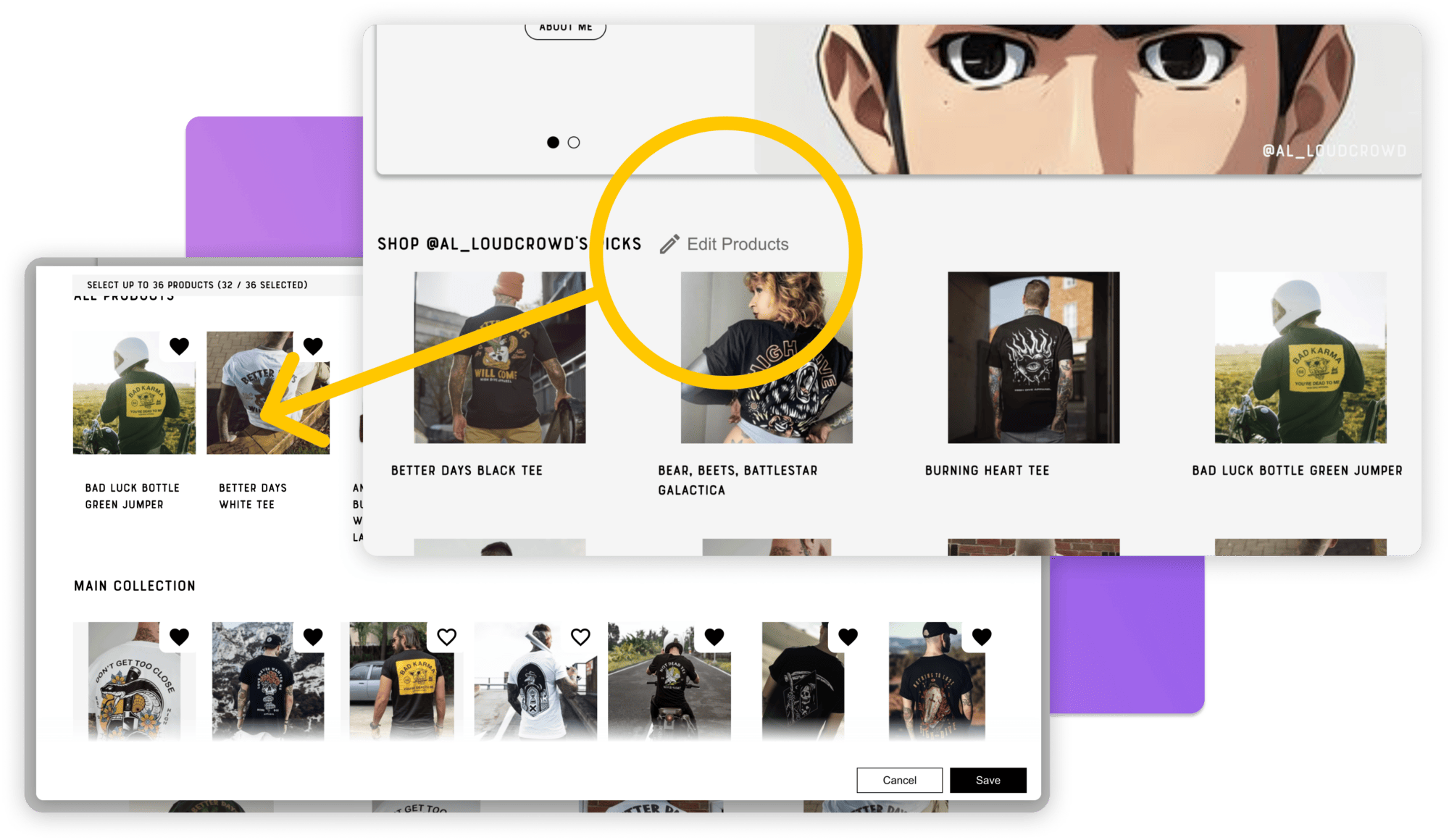 Influencer Storefronts enable any creator to curate products to have on their personal page