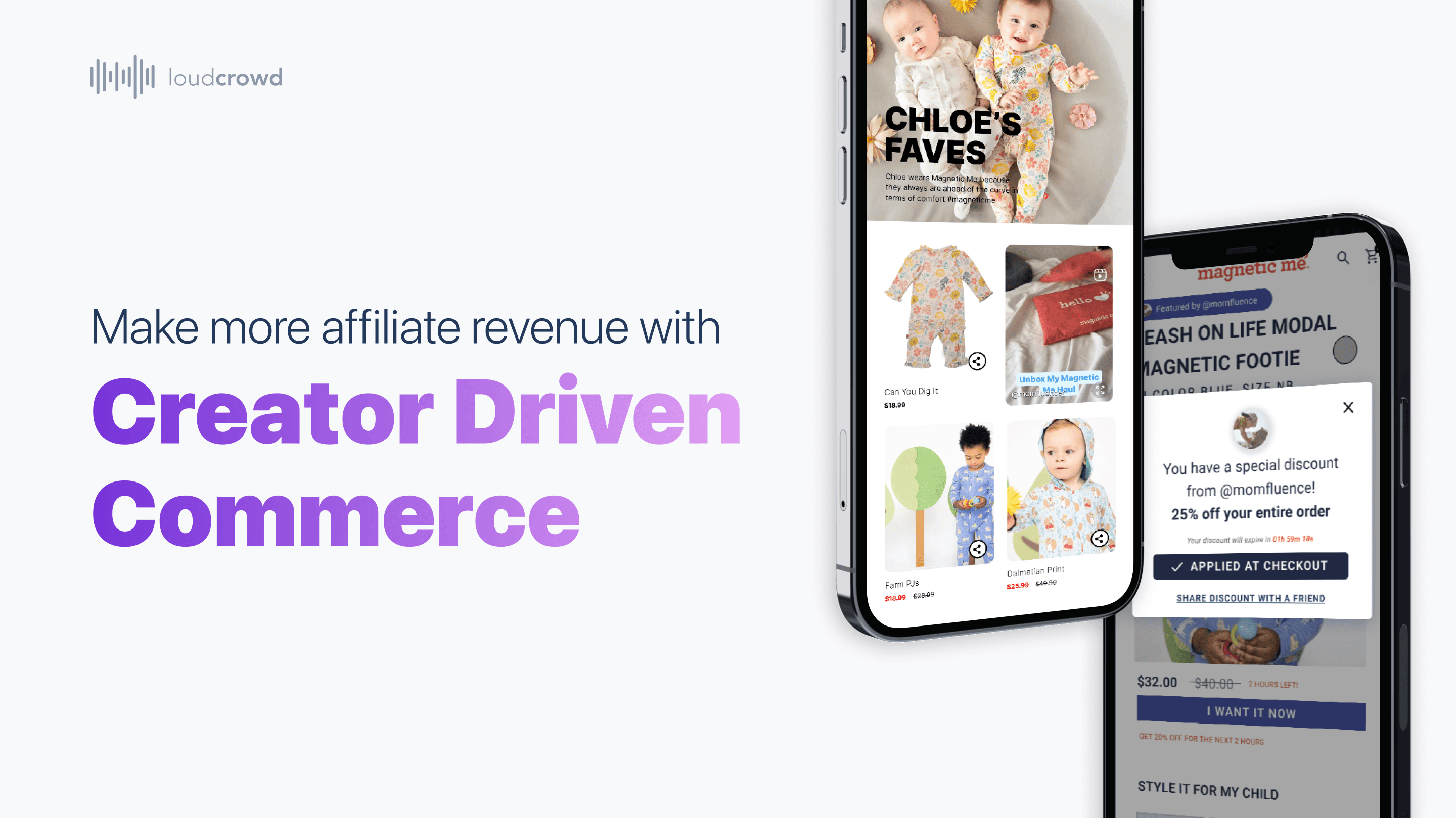 Creator Driven Commerce Homepage Hero
