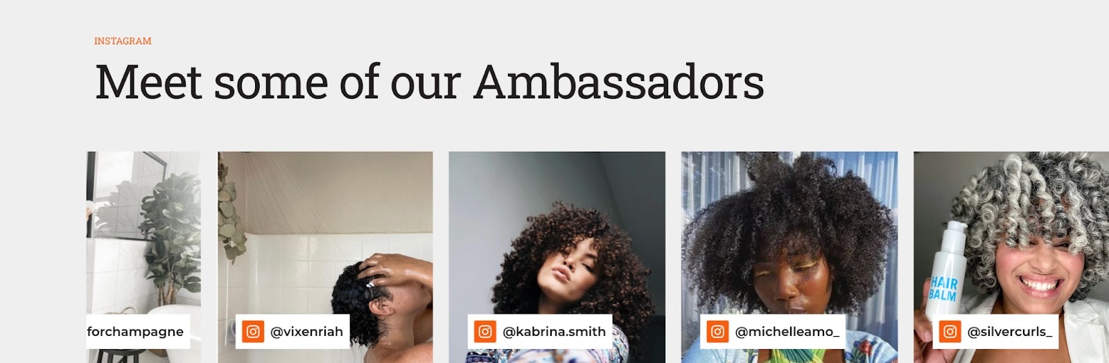 Hairstory featured top ambassadors on their website