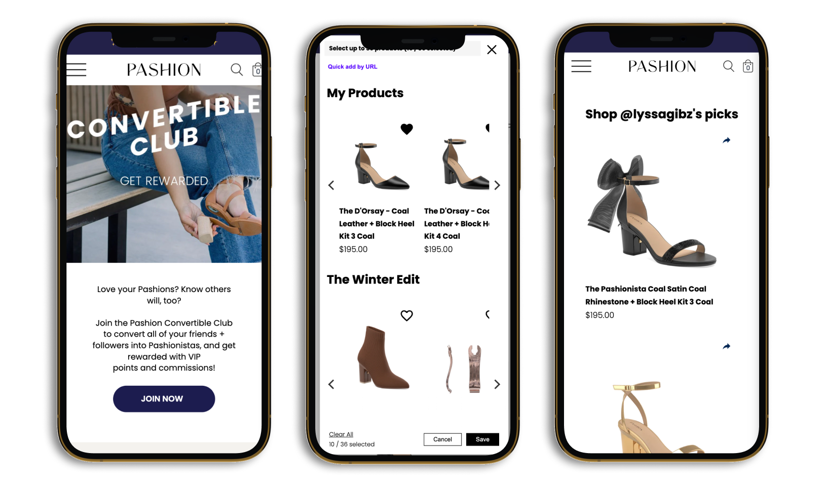 Pashion Footwear uses LoudCrowd's Influencer Storefronts to give bespoke landing pages to every creator automatically