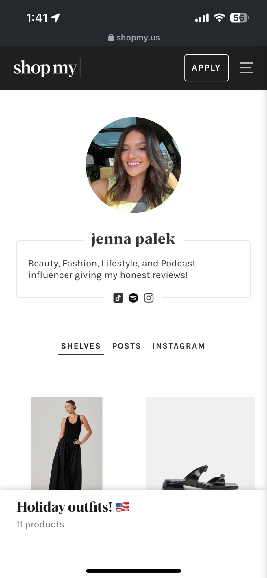 3rd party social commerce platform: Jenna Palek on ShopMy