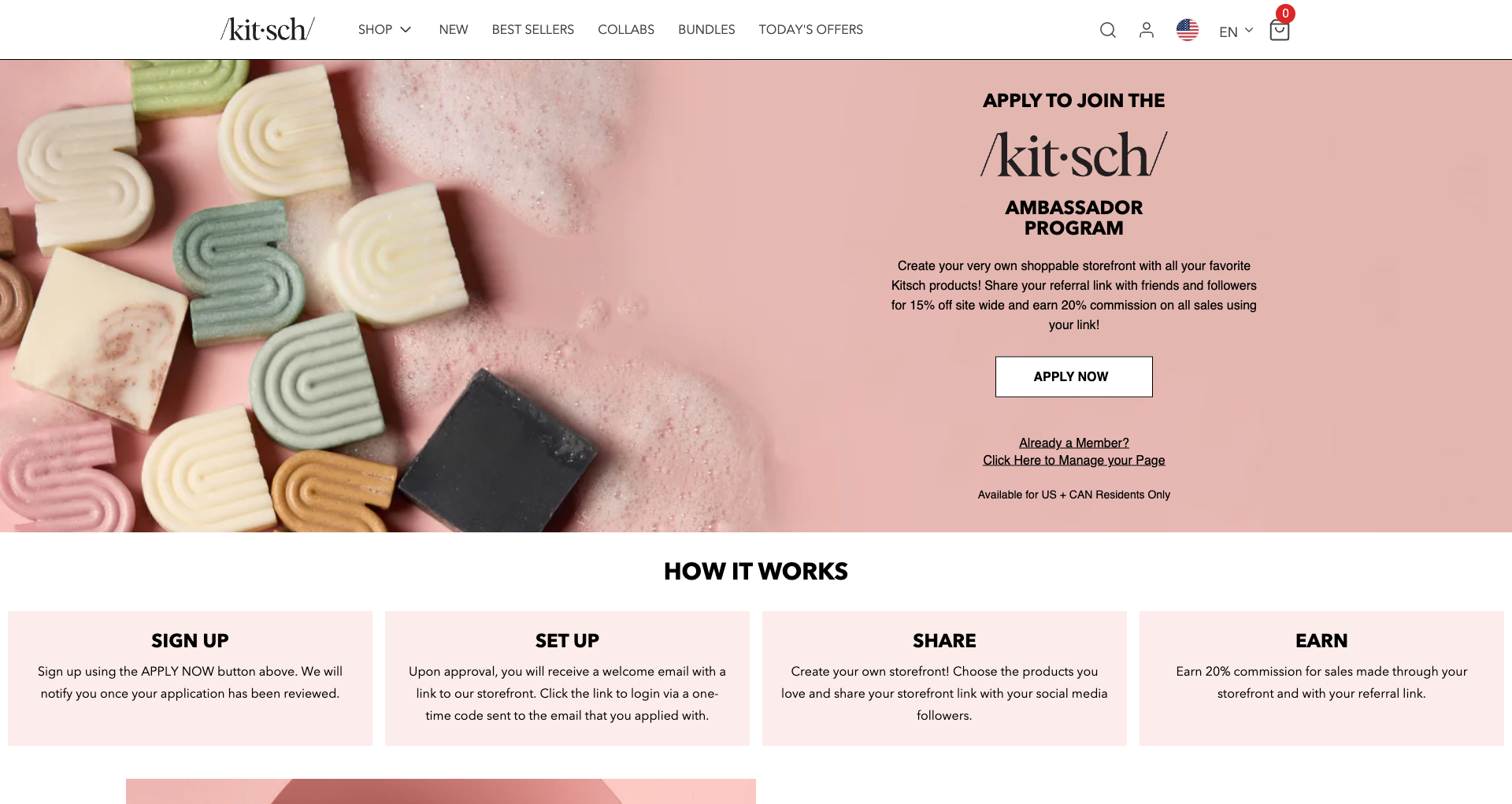 Kitsch ambassador program with creator storefronts powered by LoudCrowd