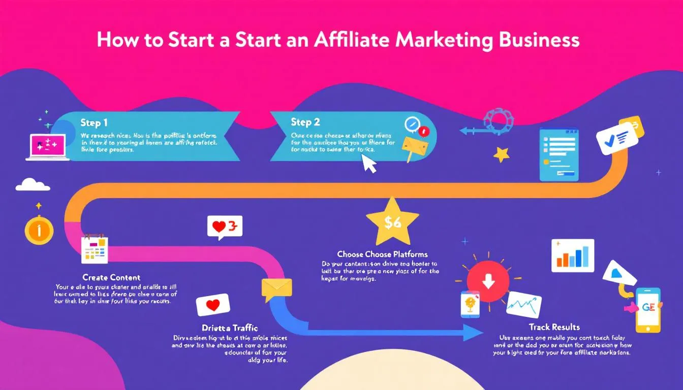 A beginner's guide to starting an affiliate marketing business.